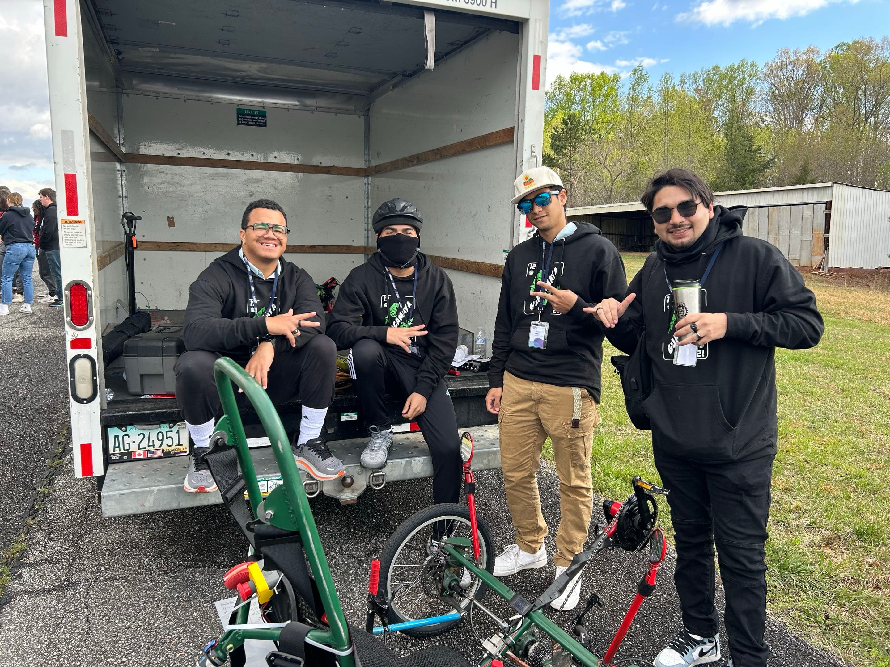 UPRM Human Powered Vehicle Challenge team at competition