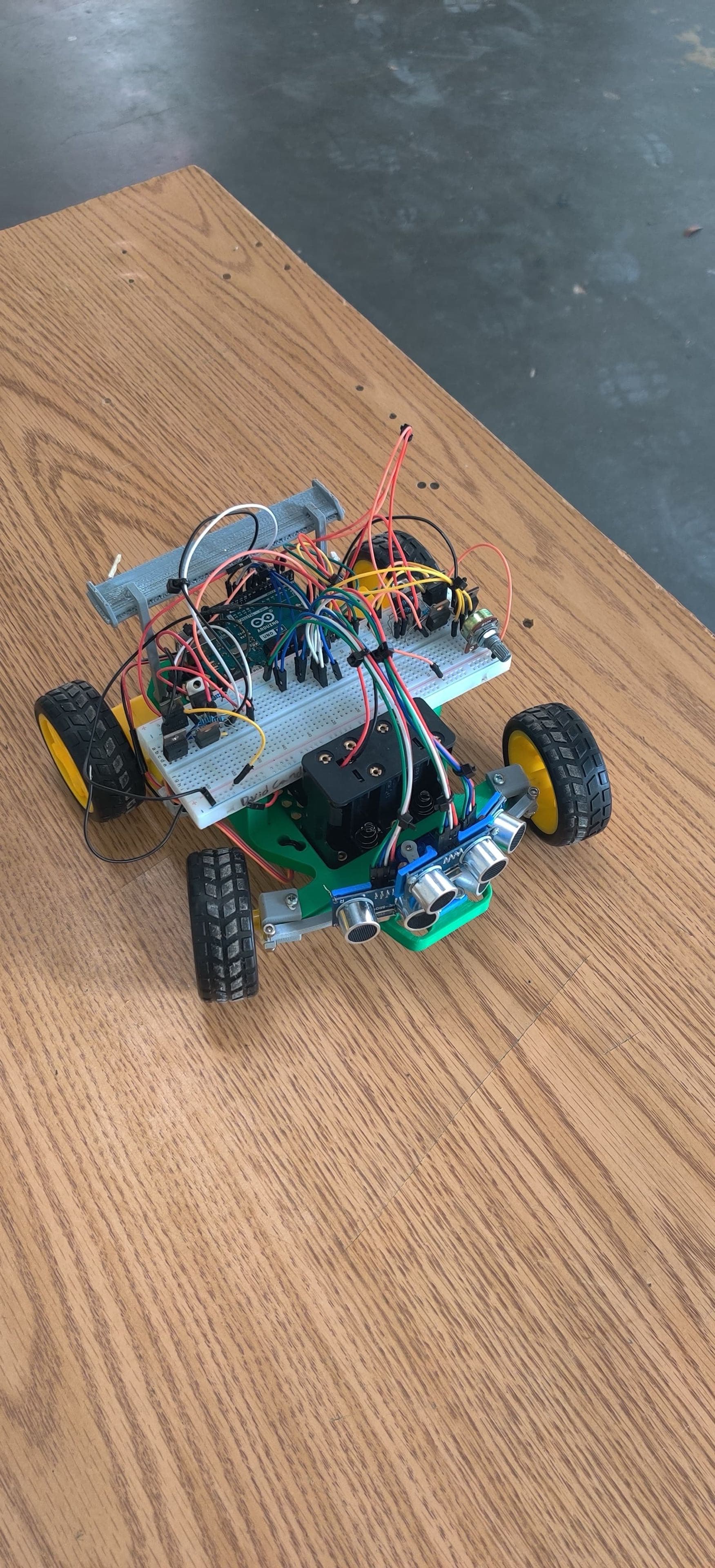 Side view of the completed autonomous race car